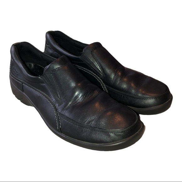 ECCO Wave Leather Comfort Oxfords Sz EU 40/US 9.5 - Picture 1 of 11